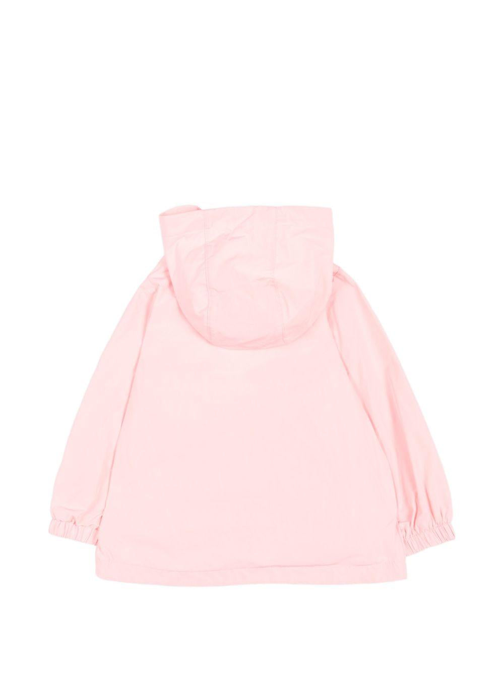Giacca antipioggia per neonata Moschino Kids rosa con stampa Teddy Bear MUS033L3A39 50209 MOSCHINO KIDS
