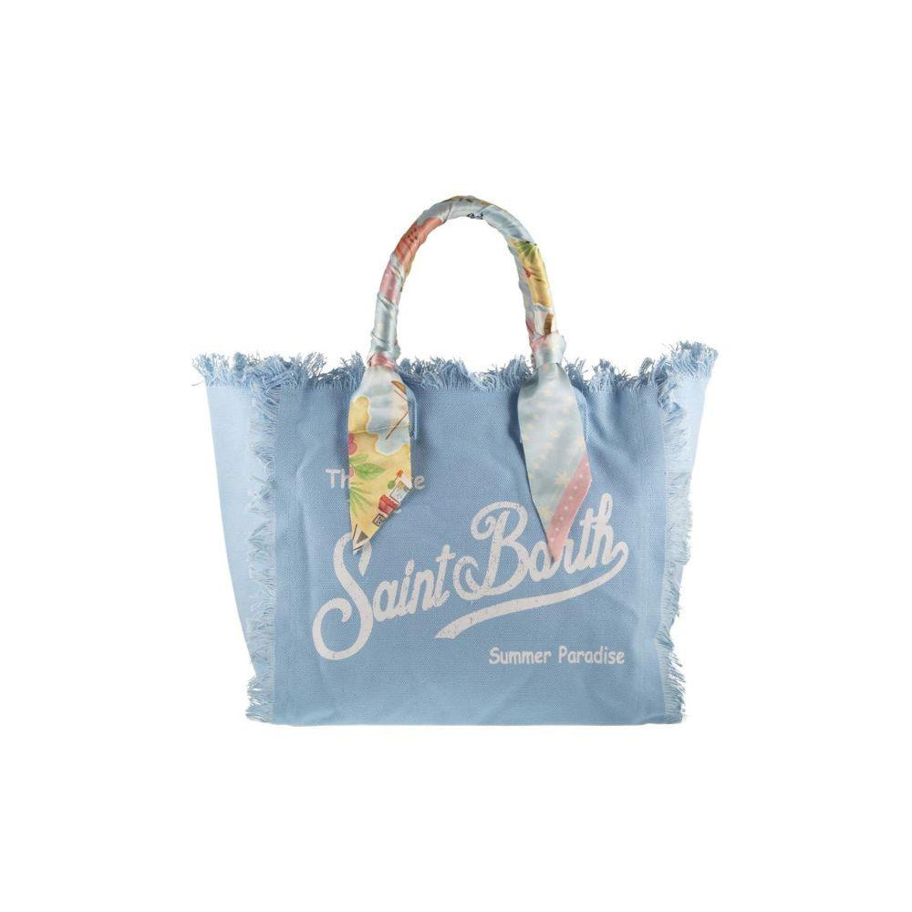 Borsa Vanity MC2 Saint Barth azzurra con manici con foulard VANI045 09250L MC2 ST. BARTH KIDS