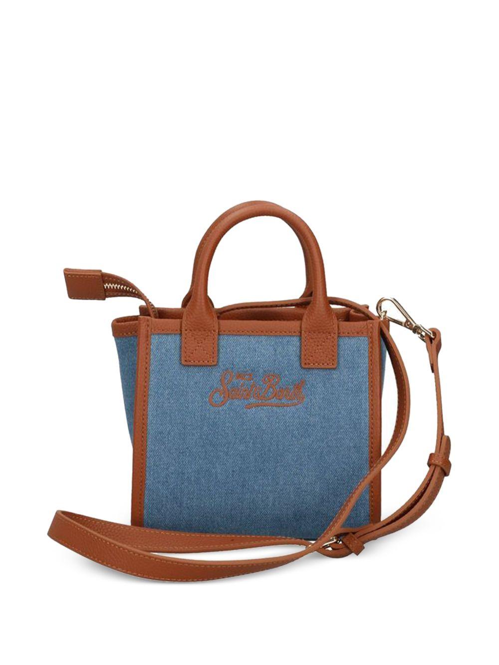 Borsa Vanity Mini MC2 Saint Barth denim con dettagli a contrasto VANMI001 01515L MC2 ST. BARTH KIDS