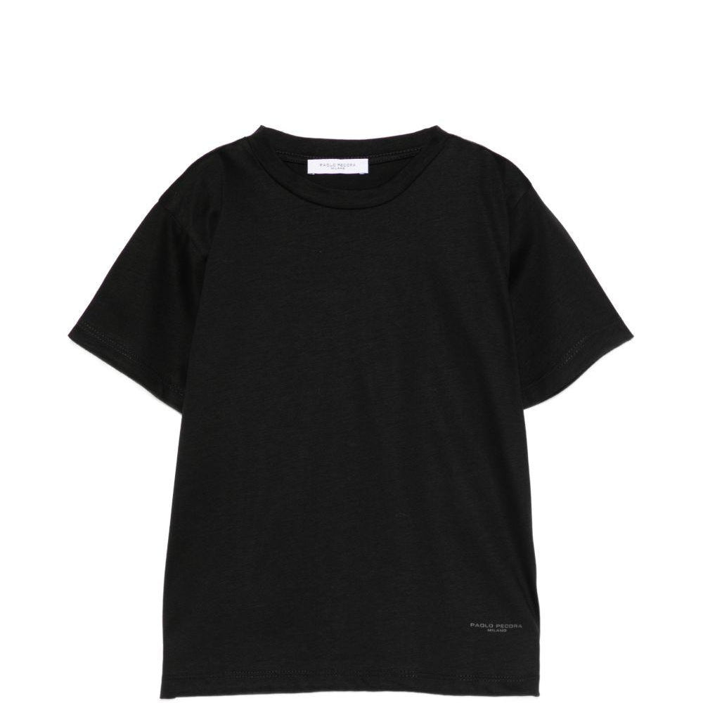 T-shirt per bambino Paolo Pecora Kids nero con maniche corte PP4219 NERO PAOLO PECORA KIDS