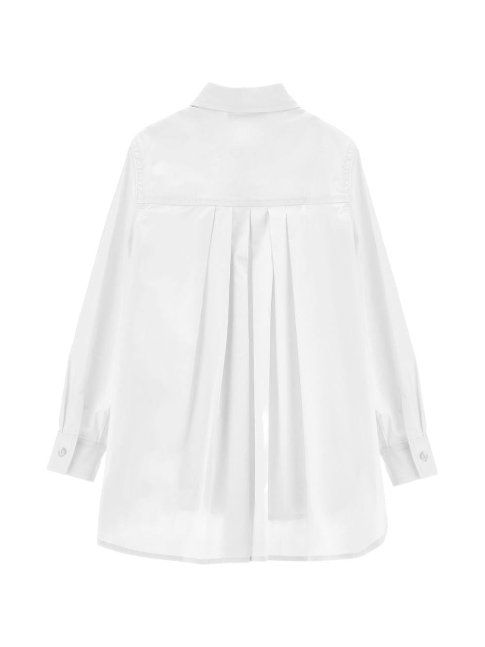 Camicia per bambina Monnalisa Kids bianca con dettagli con cristalli 18HISS 8153 0099 MONNALISA KIDS