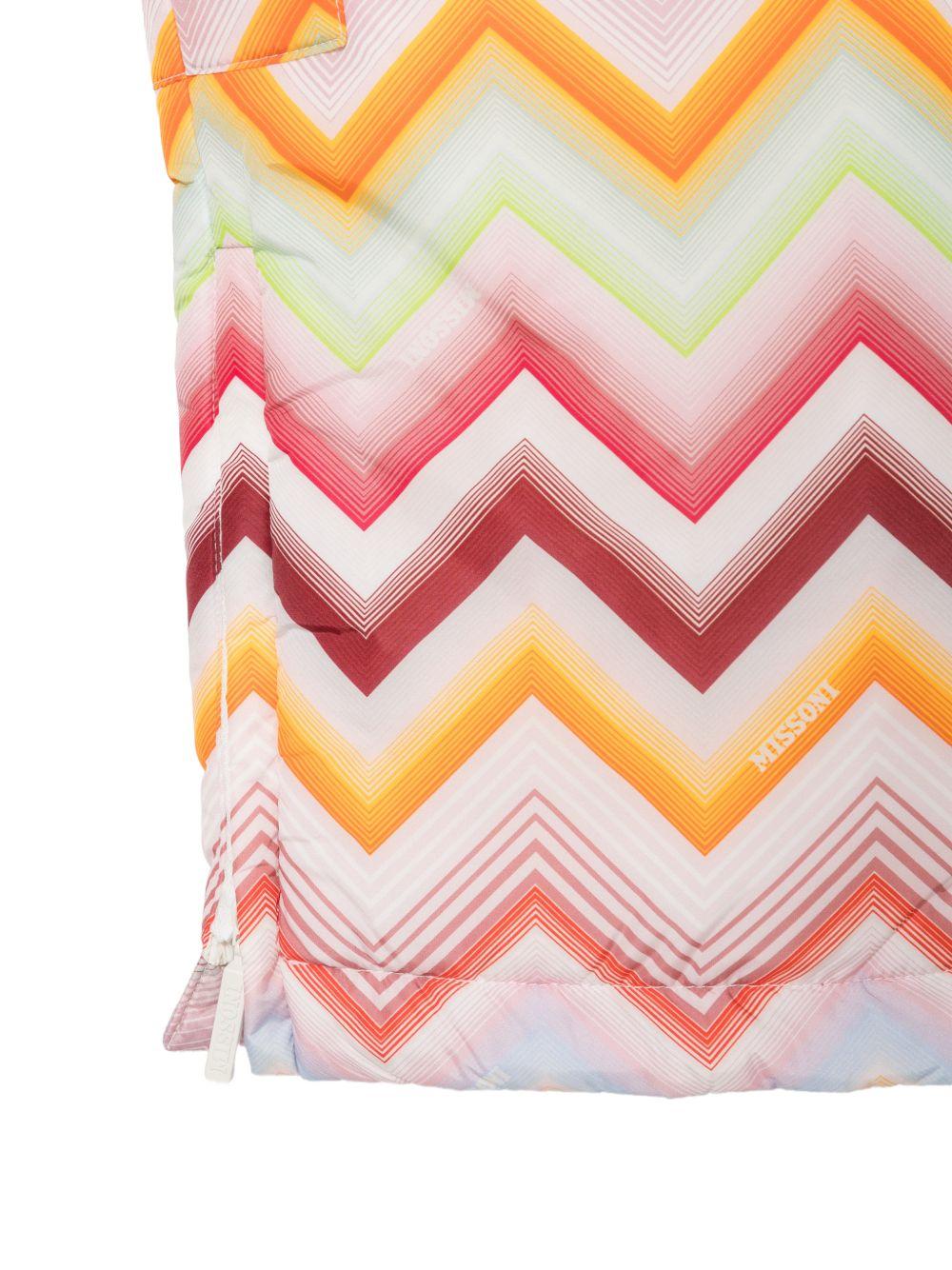 Pantaloni affusolati per bambina Missoni Kids multicolore con stampa a zigzag MZ6A70 N0443 999 MISSONI KIDS