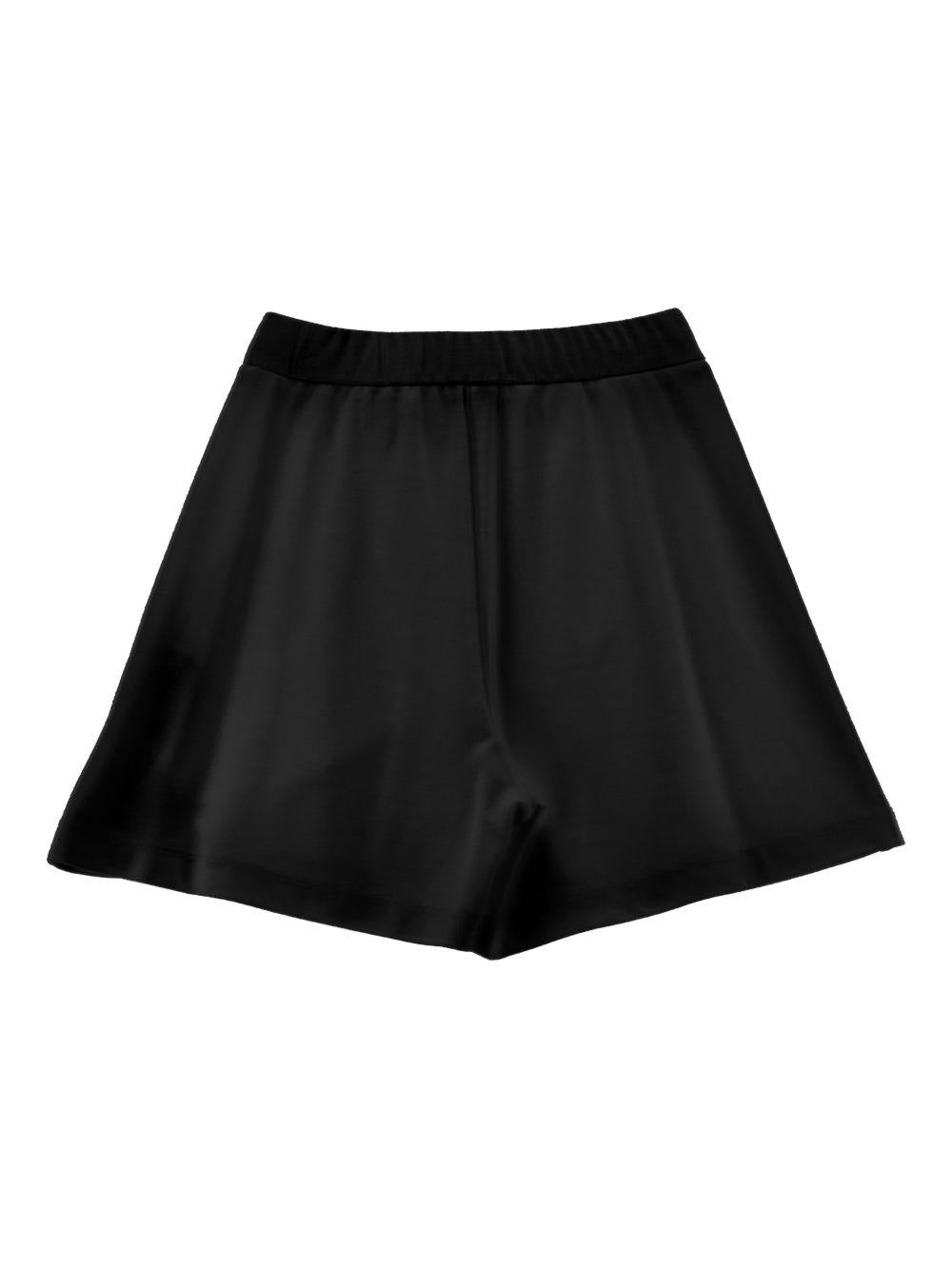 Pantaloncini per bambina Monnalisa neri con placca con logo 41G402 7231 0050 MONNALISA KIDS