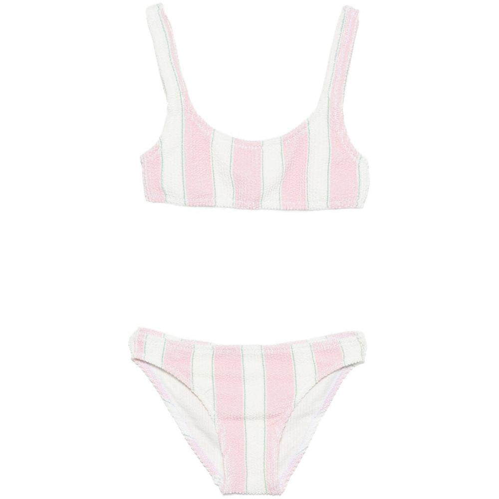 Bikini per bambina MC2 Saint Barth Kids rosa con righe verticali BAK0002 03808L MC2 ST. BARTH KIDS