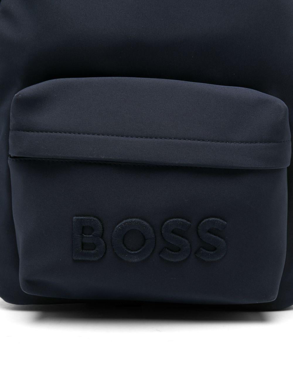 Zaino per bambino Boss Kids blu con dettaglio goffrato J53129 849 BOSS KIDS