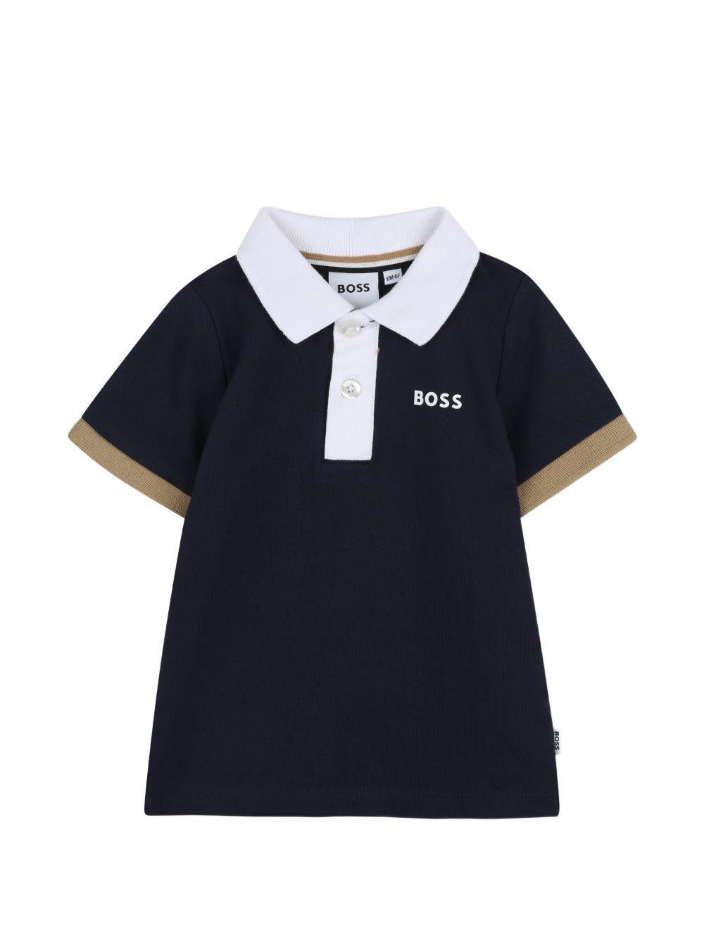 Polo per neonato Boss Kids multicolor con stampa logo sul petto J52878 849 BOSS KIDS