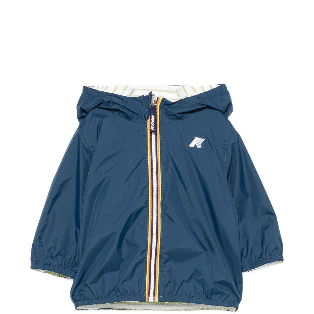 Giacca per neonato K Way Kids blu con cappuccio e zip K2132MW C10 K-WAY KIDS