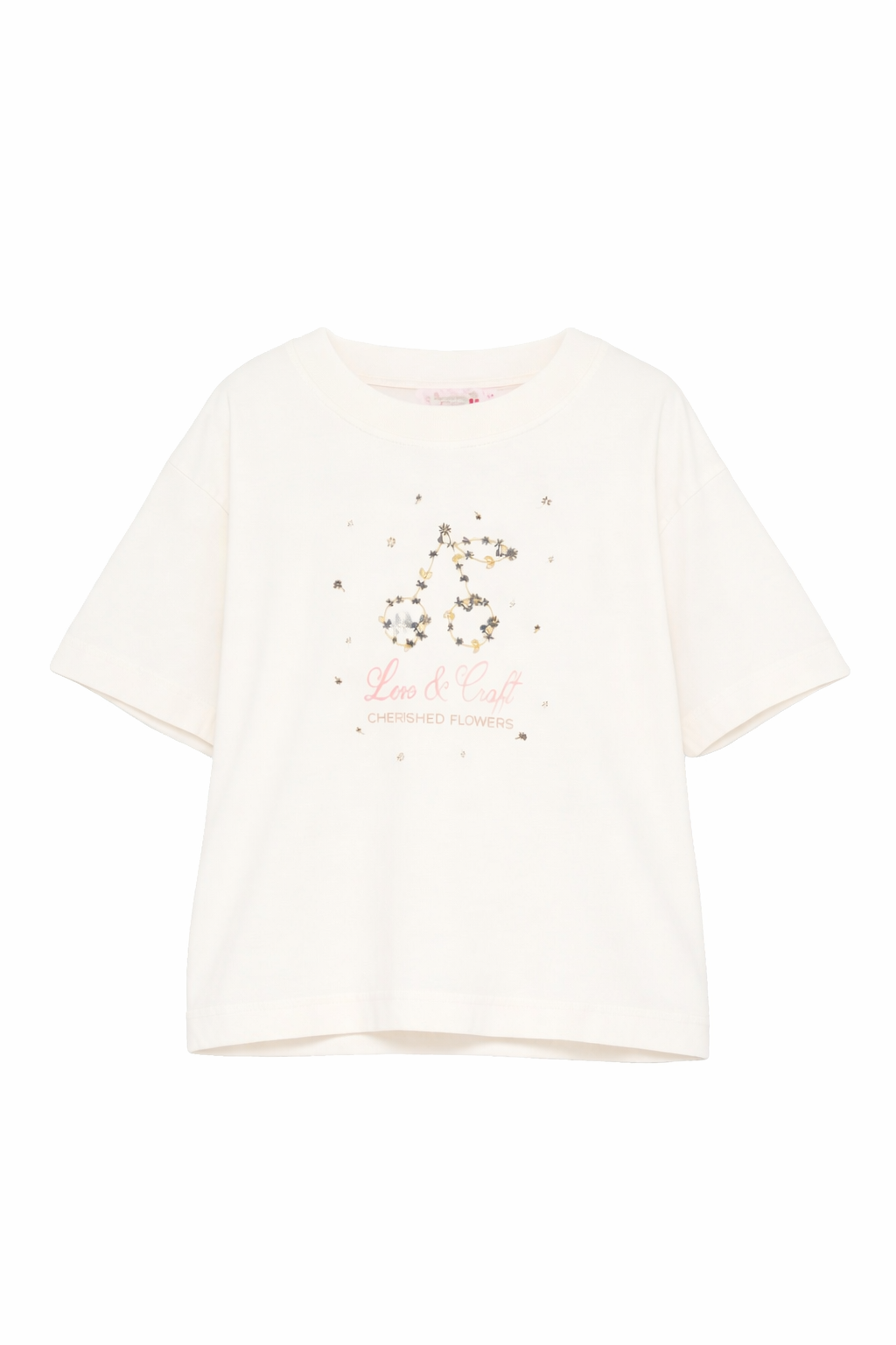 T-shirt per bambina Bonpoint bianco con logo ricamato S06GTSK00024 102 BONPOINT KIDS