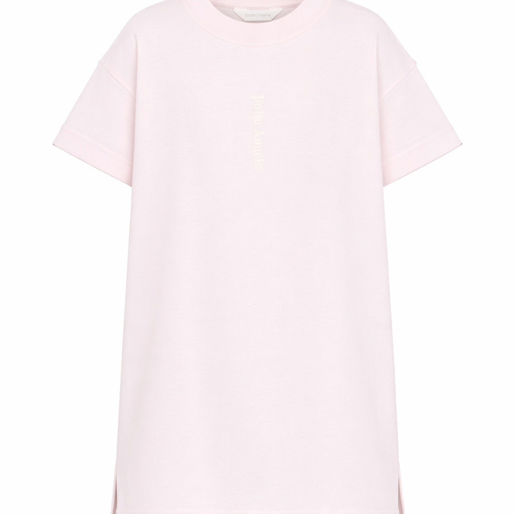 Abito per bambina Palm Angels Kids rosa con maniche corte PGDB002S26JER001 042 PALM ANGELS KIDS