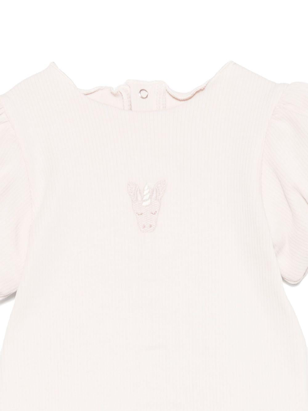 Body per neonata Donsje Nowie beige con motivo con ricamo 3032704 00001 DONSJE KIDS