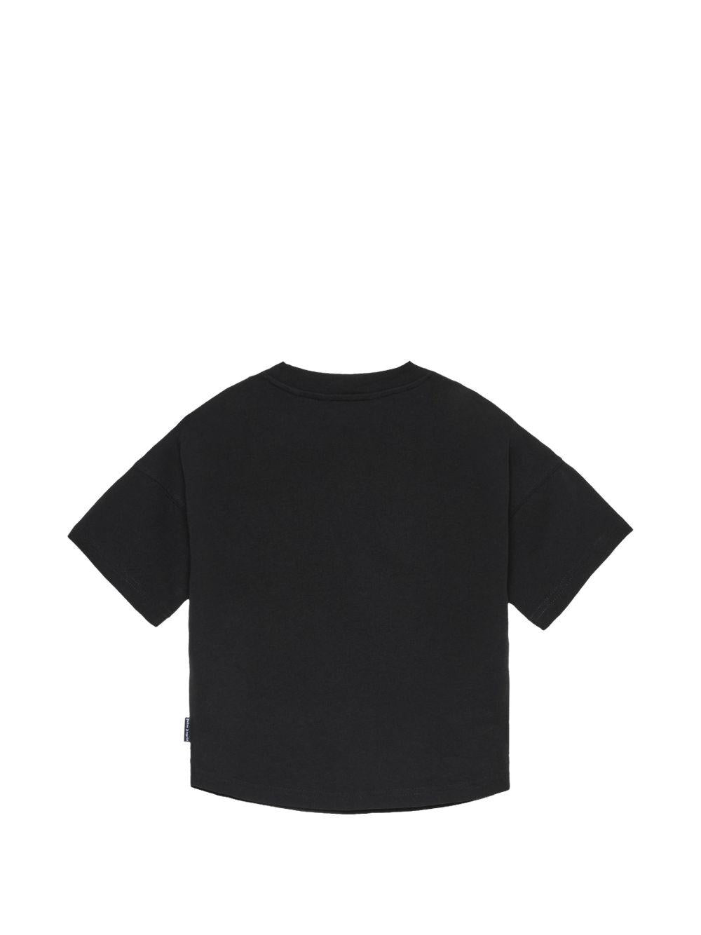 T-shirt per bambino Palm Angels Kids nera con stampa grafica PBAA002S26JER004 110 PALM ANGELS KIDS