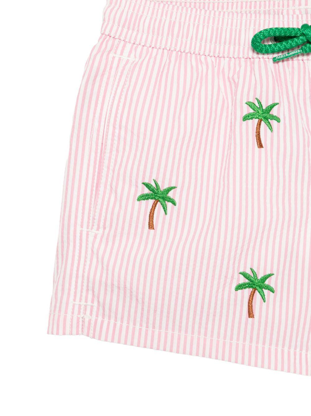 Costume per bambino MC2 Saint Barth Kids rosa con motivo a righe verticali JEA00 11 02173L MC2 ST. BARTH KIDS