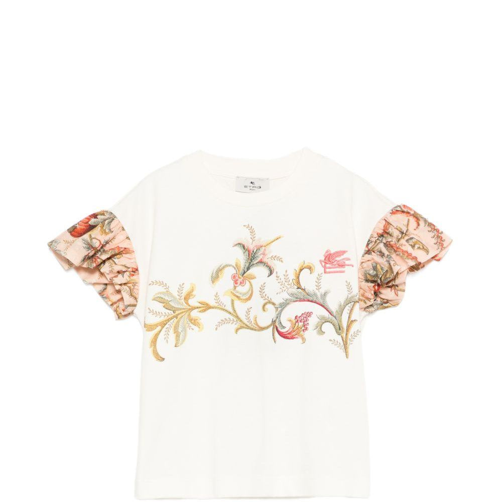 T-shirt per neonata ETRO KIDS bianca con stampa grafica GY8A51 Z3672 105 ETRO KIDS