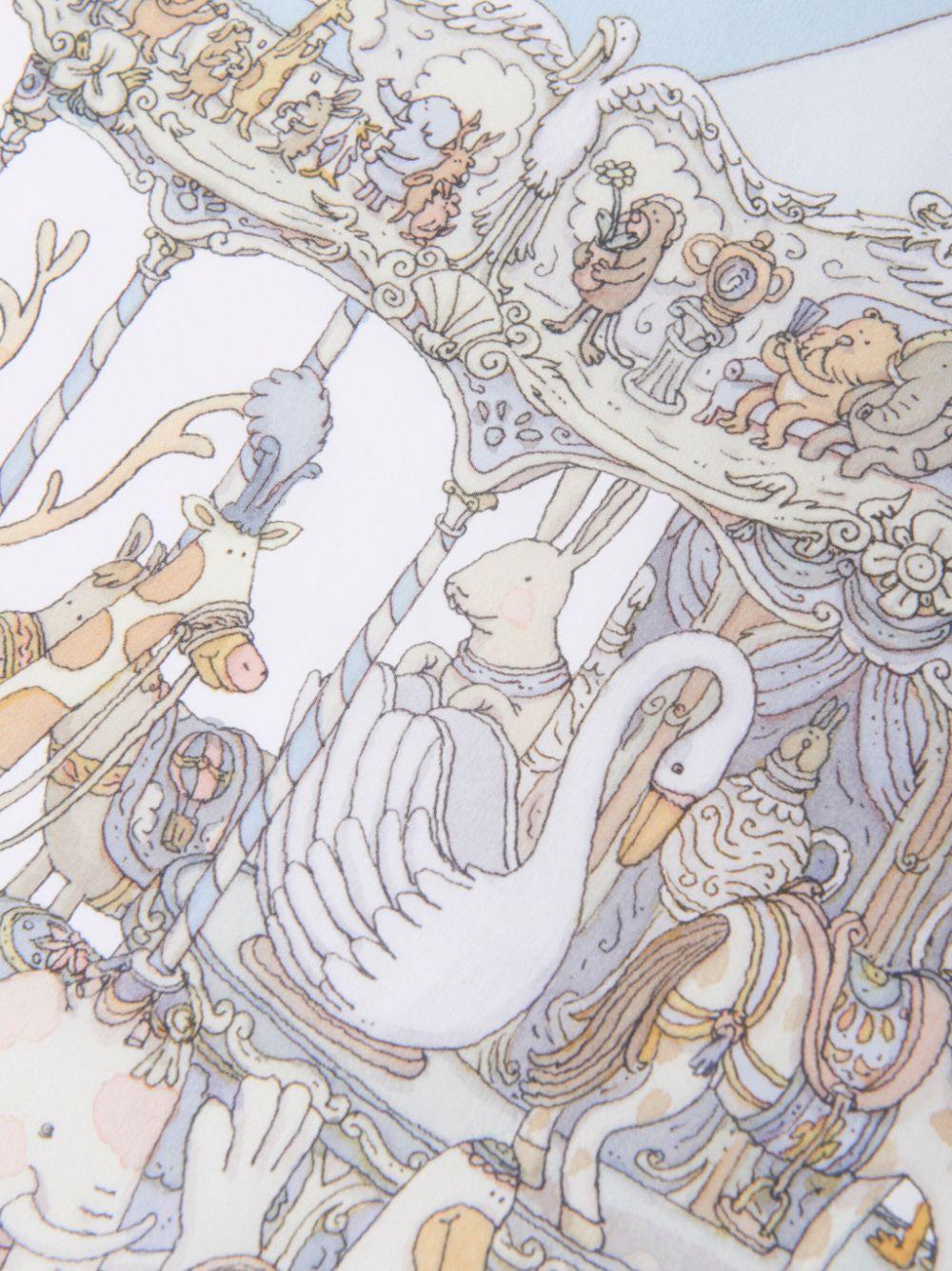 Coperta con stampa per neonato Atelier Choux bianco con design rettangolare FS-CS-CAR B-CR ATELIER CHOUX PARIS KIDS