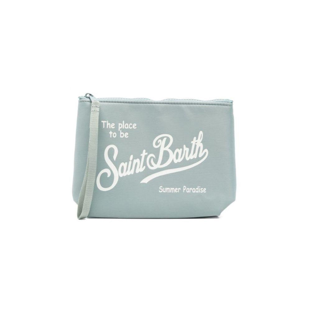 Pochette Aline MC2 Saint Barth azzurra con logo stampato sul davanti ALI0053 00160L MC2 ST. BARTH KIDS