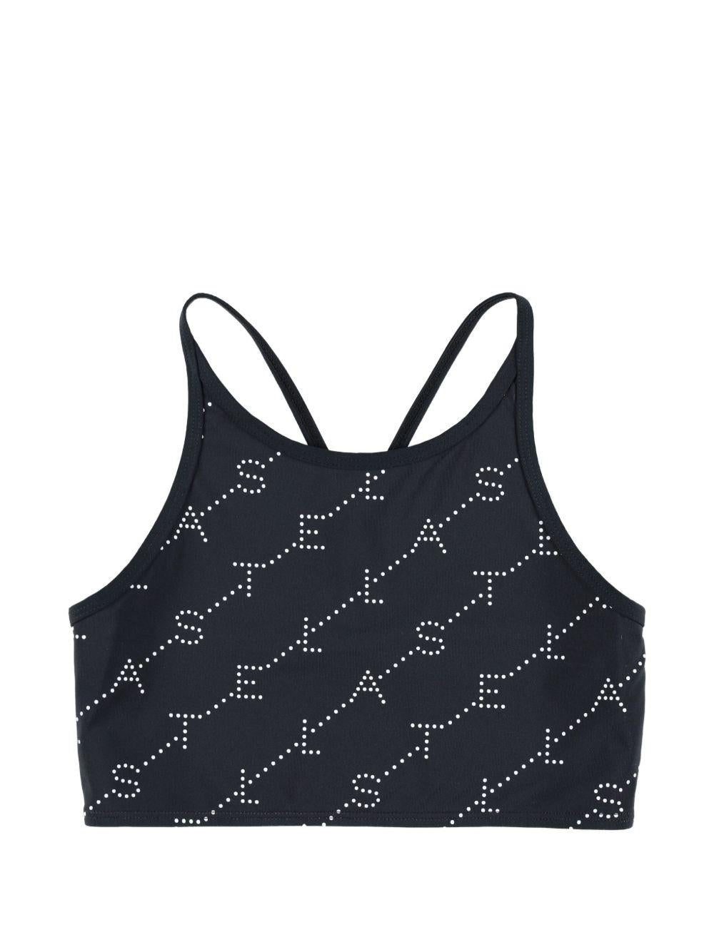 Top per bambina Stella McCartney Kids nero con spalline incrociate TY8C12 Z3479 930BC STELLA McCARTNEY KIDS
