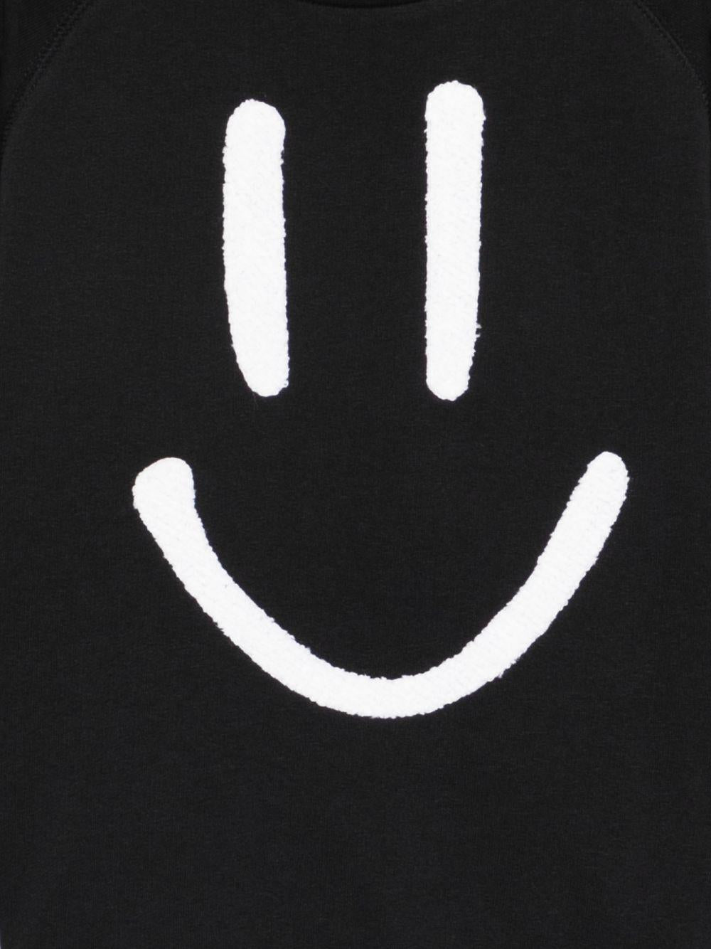Felpa Mike per bambino Molo nera con stampa smile sul davanti 6S26J201 0099 MOLO KIDS