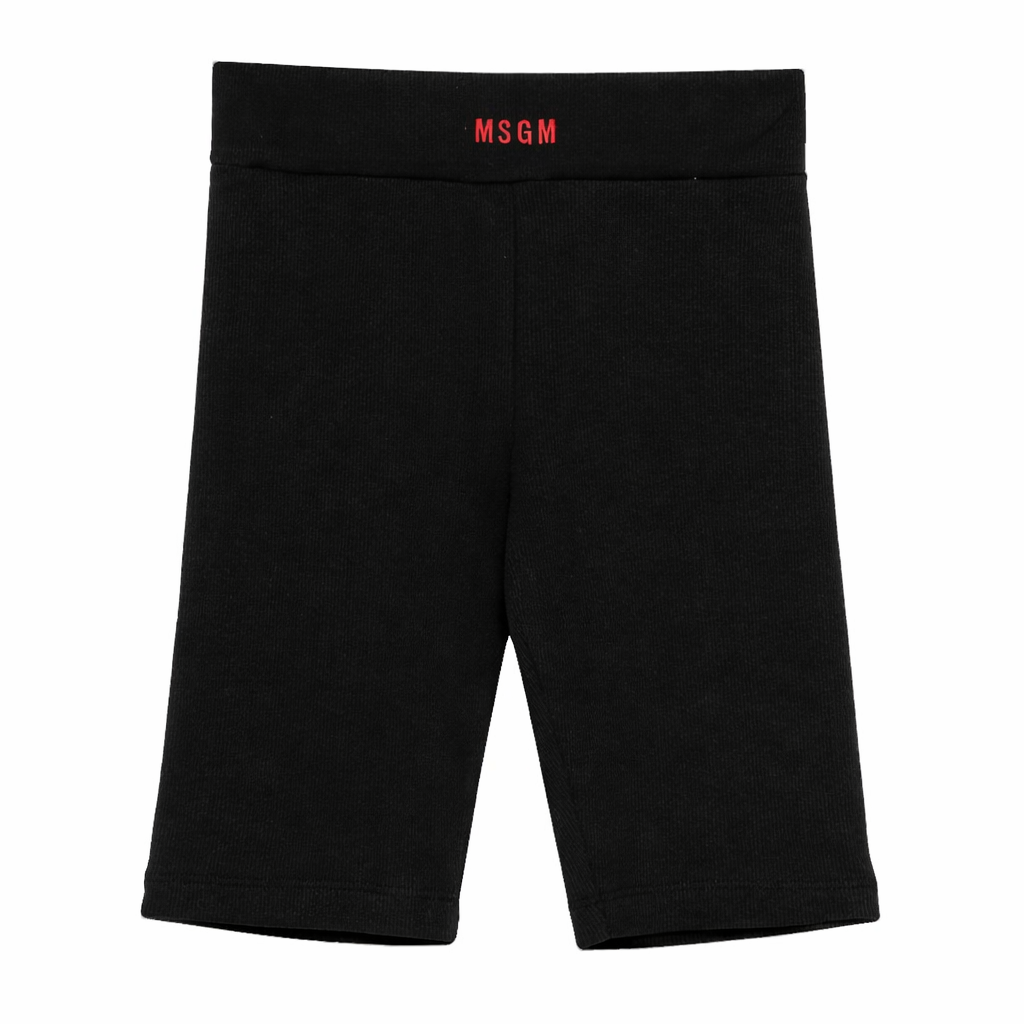 Leggins per bambina MSGM Kids neri con logo sul davanti S6MSJGCI230 110 MSGM KIDS