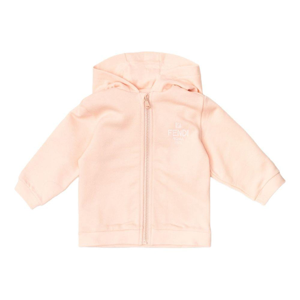 Felpa per neonata Fendi Kids rosa con logo ricamato BUH086 5V0 F0ZKY FENDI KIDS