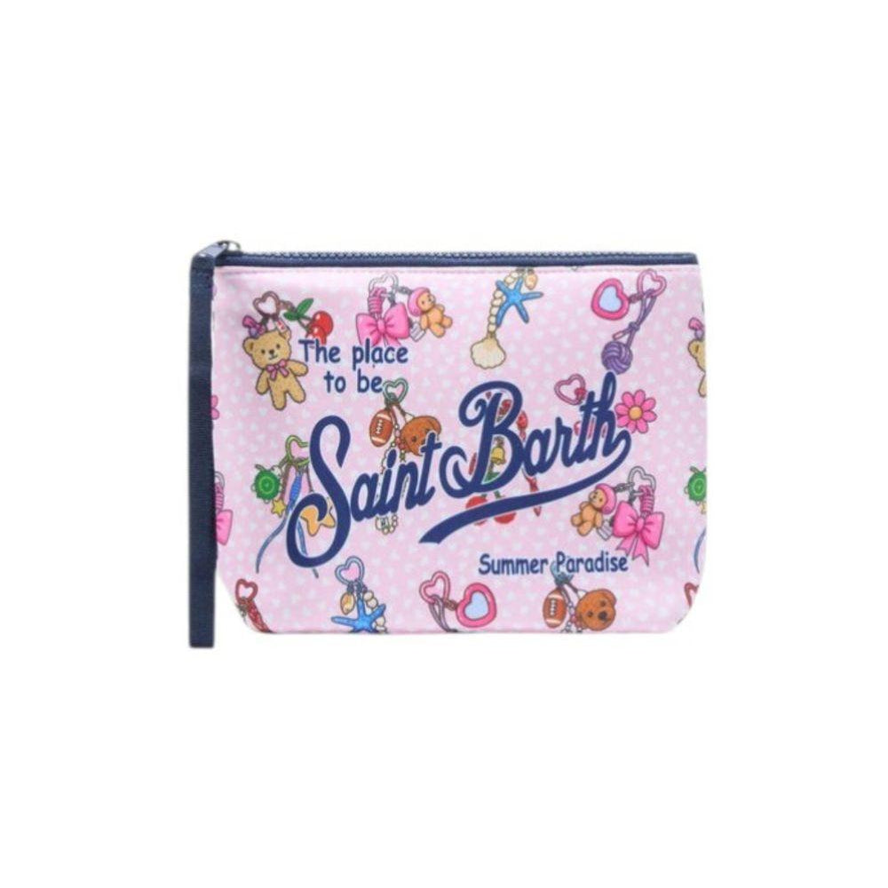 Borsa Aline MC2 Saint Barth rosa con stampa grafica charms ALIN001 00518L MC2 ST. BARTH KIDS