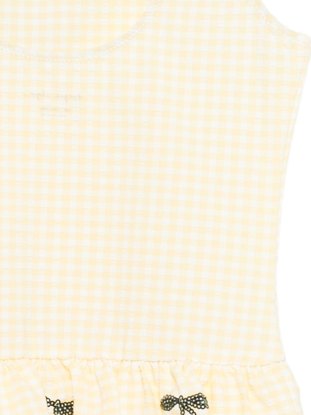 Costume Etta intero per bambina Konges Sløjd giallo con motivo a quadri KS104790 CHECK KONGES SLOJD KIDS