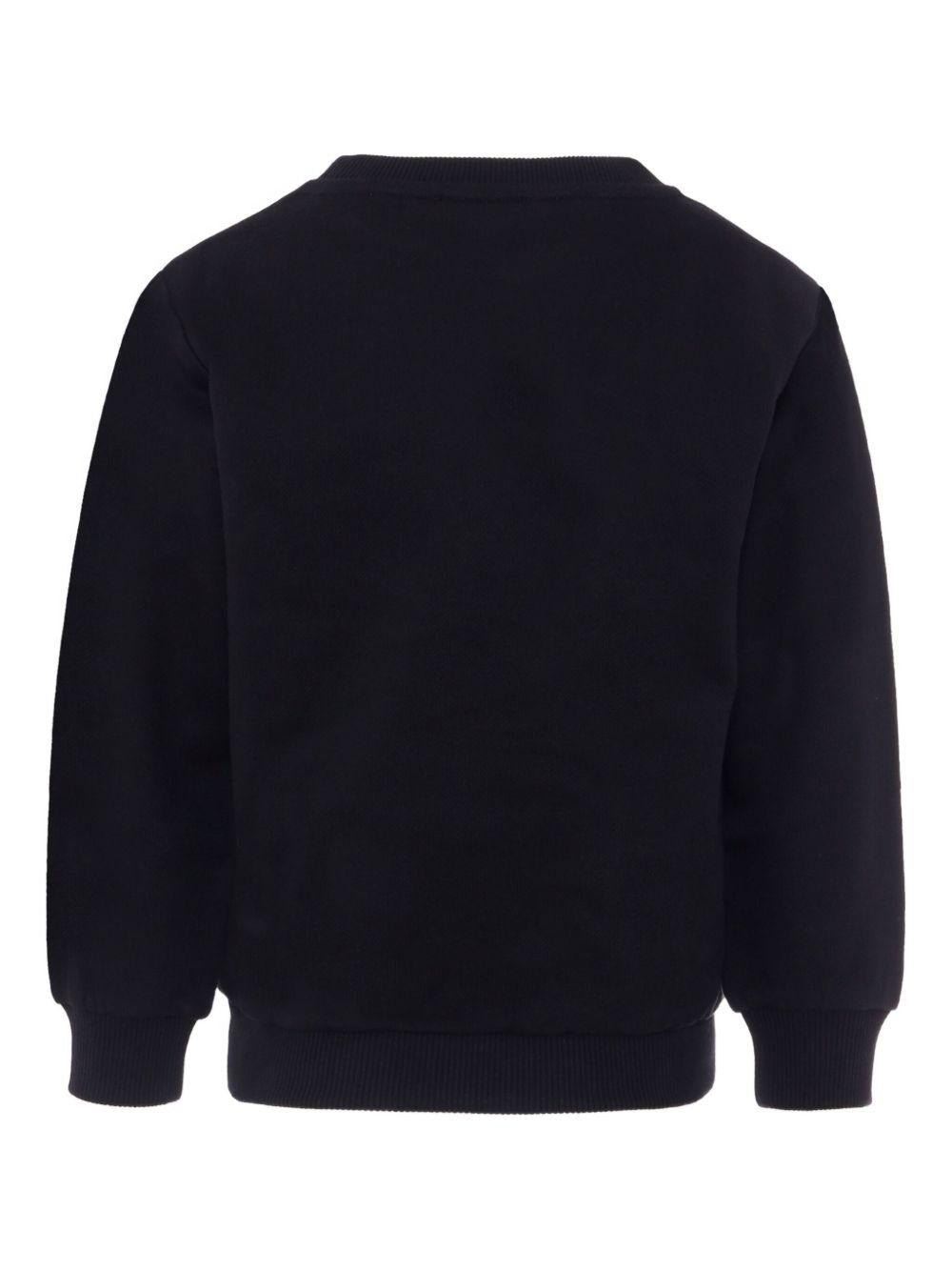 Felpa per bambino Balmain Kids nera con stampa logo sul davanti BX4P10 Z3183 930BC BALMAIN KIDS