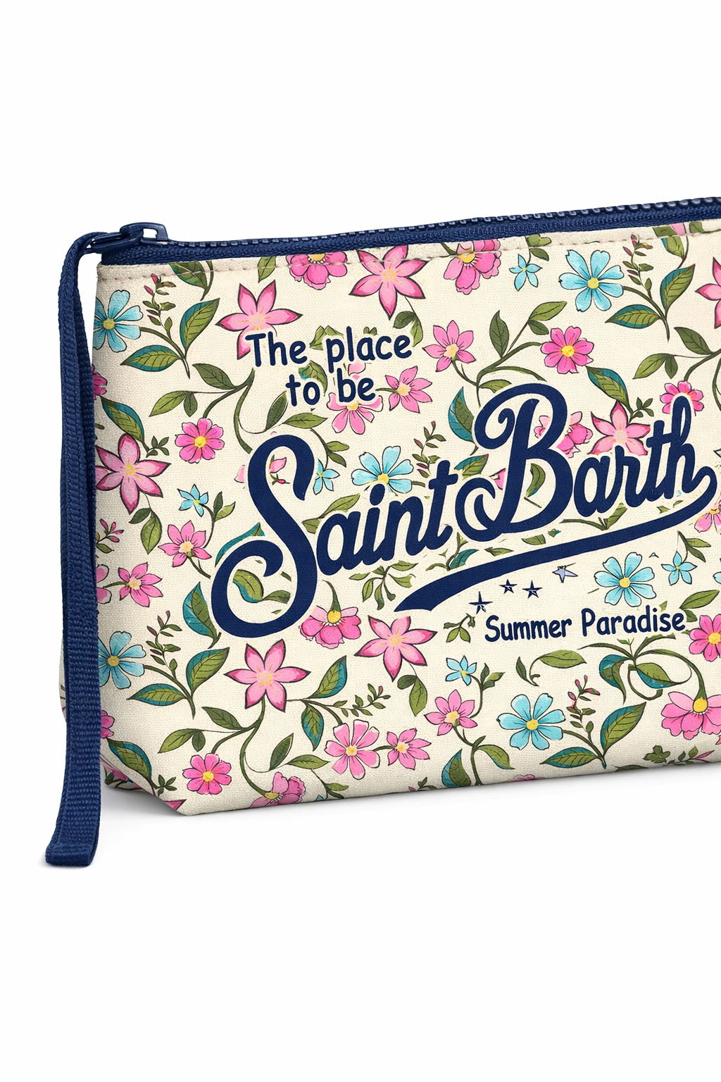 Pochette Aline MC2 Saint Barth beige con stampa floreale all-over ALIN001 03676L MC2 ST. BARTH KIDS
