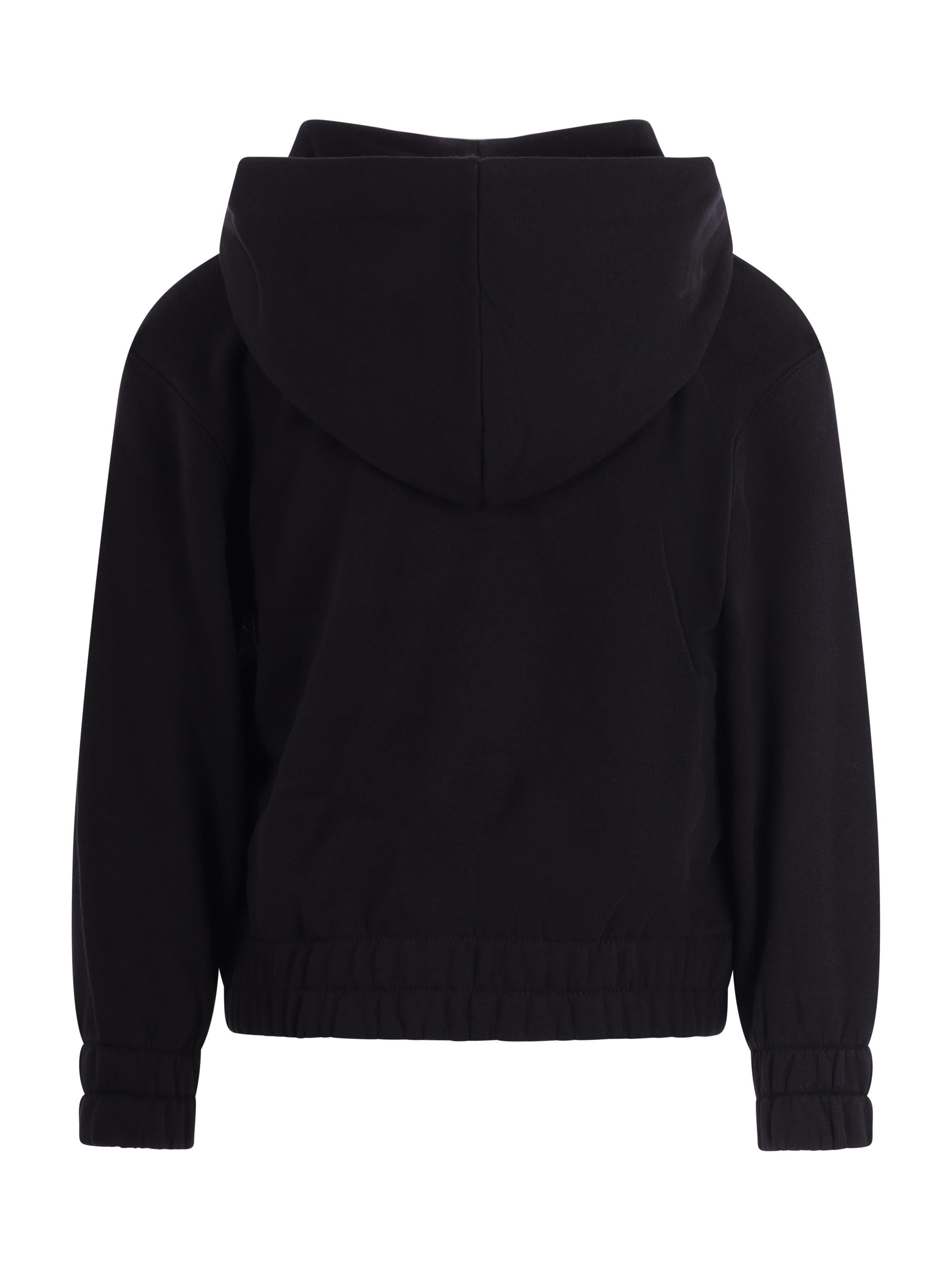 Felpa per bambino Burberry Kids nera con zip 8117347 A1189 BURBERRY KIDS