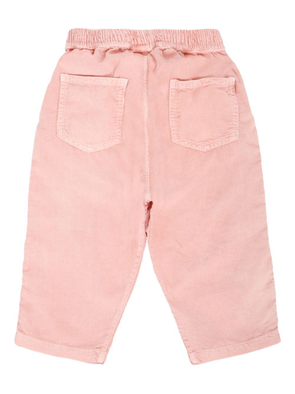 Pantaloni a coste per neonata Molo rosa cipria con vita elasticizzata 6W25I107 5494 MOLO