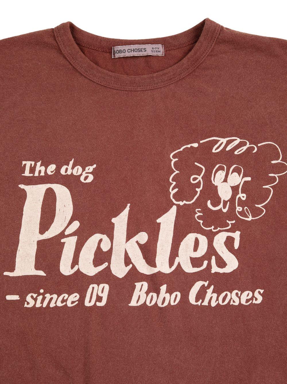 T-shirt per bambino Bobo Choses marrone con stampa grafica Mr. Pickles B126AC005 211 BOBO CHOSES KIDS