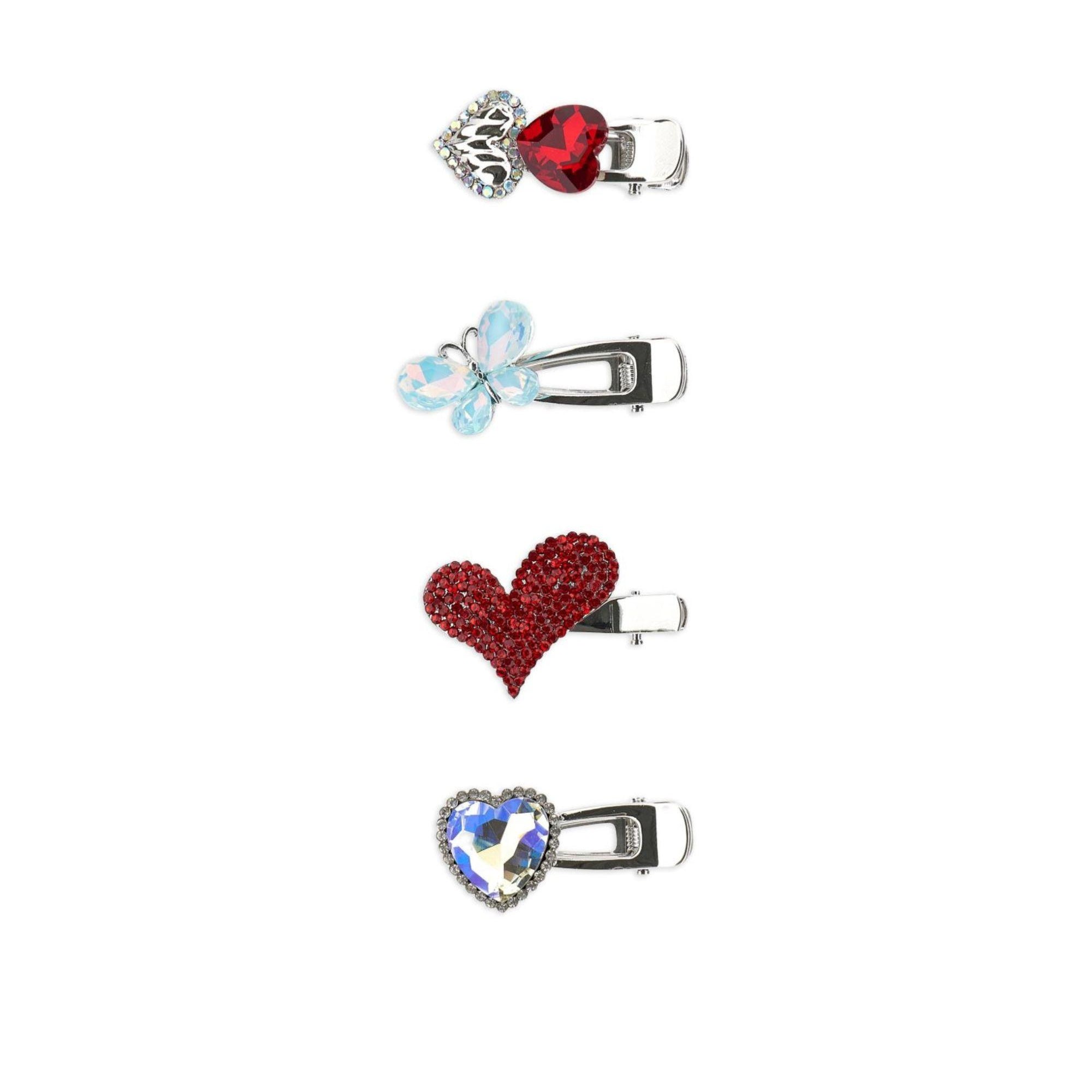 Accessori per capelli per bambina Monnalisa argento a farfalla e cuore 17G008 7753 0044 MONNALISA KIDS