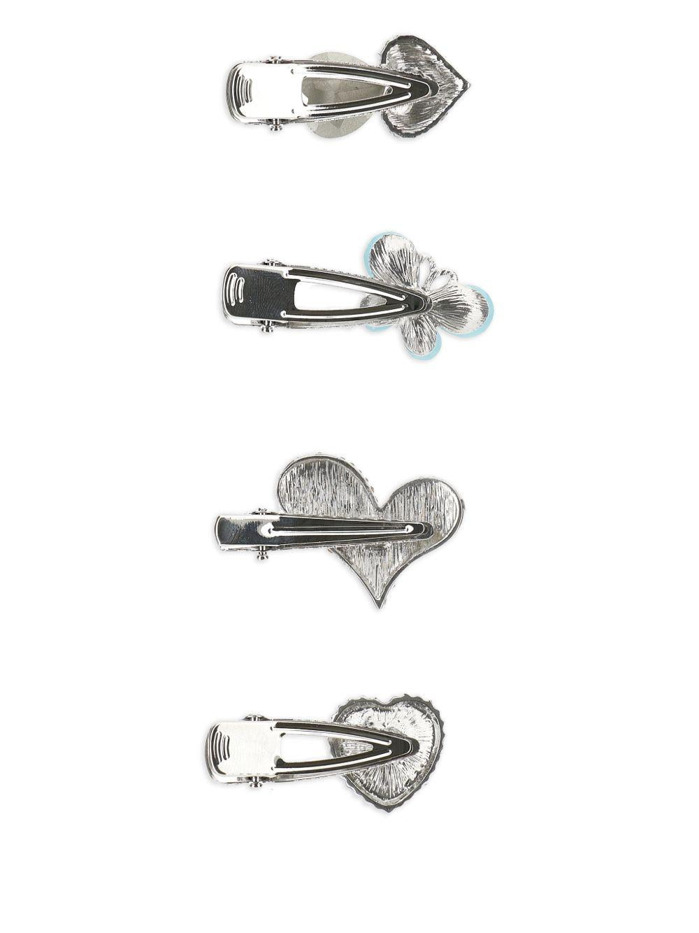 Accessori per capelli per bambina Monnalisa argento a farfalla e cuore 17G008 7753 0044 MONNALISA KIDS