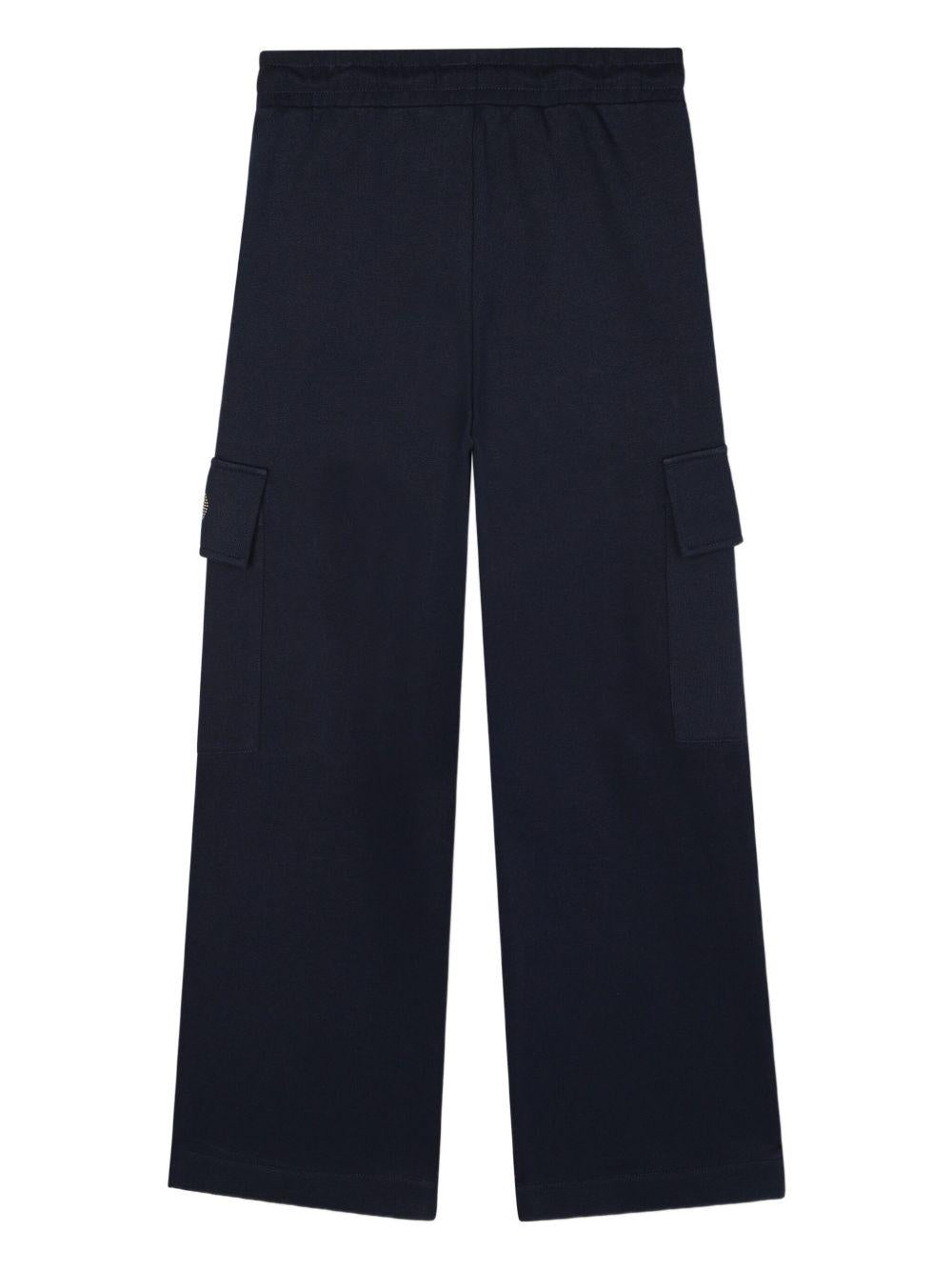 Pantaloni sportivi per bambina Michael Kors Kids blu modello cargo R30453 849 MICHAEL KORS KIDS