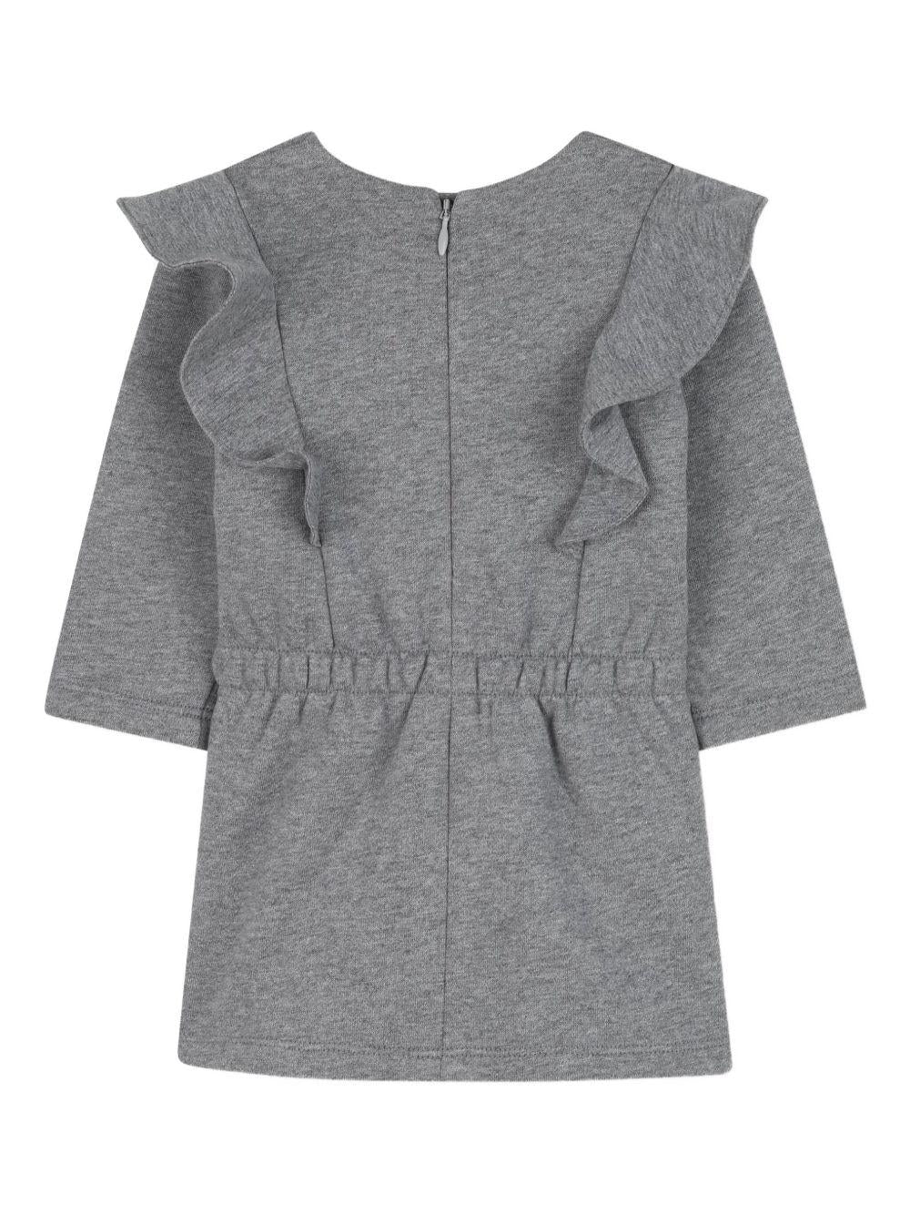 Abito per neonata Chloé Kids grigio con stampa con logo C20712 A46 CHLOE' KIDS