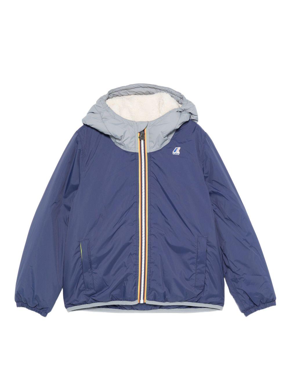 Giubbino per bambino K-Way Kids blu con design imbottito K7142TW C00 K-WAY KIDS