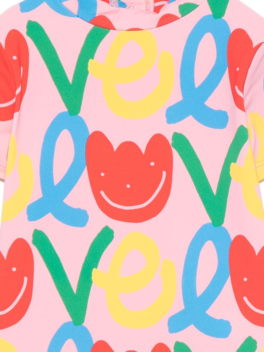 Costume intero per neonata Stella McCartney Kids rosa con stampa floreale all-over TYC019 Z3589 509MC STELLA McCARTNEY KIDS