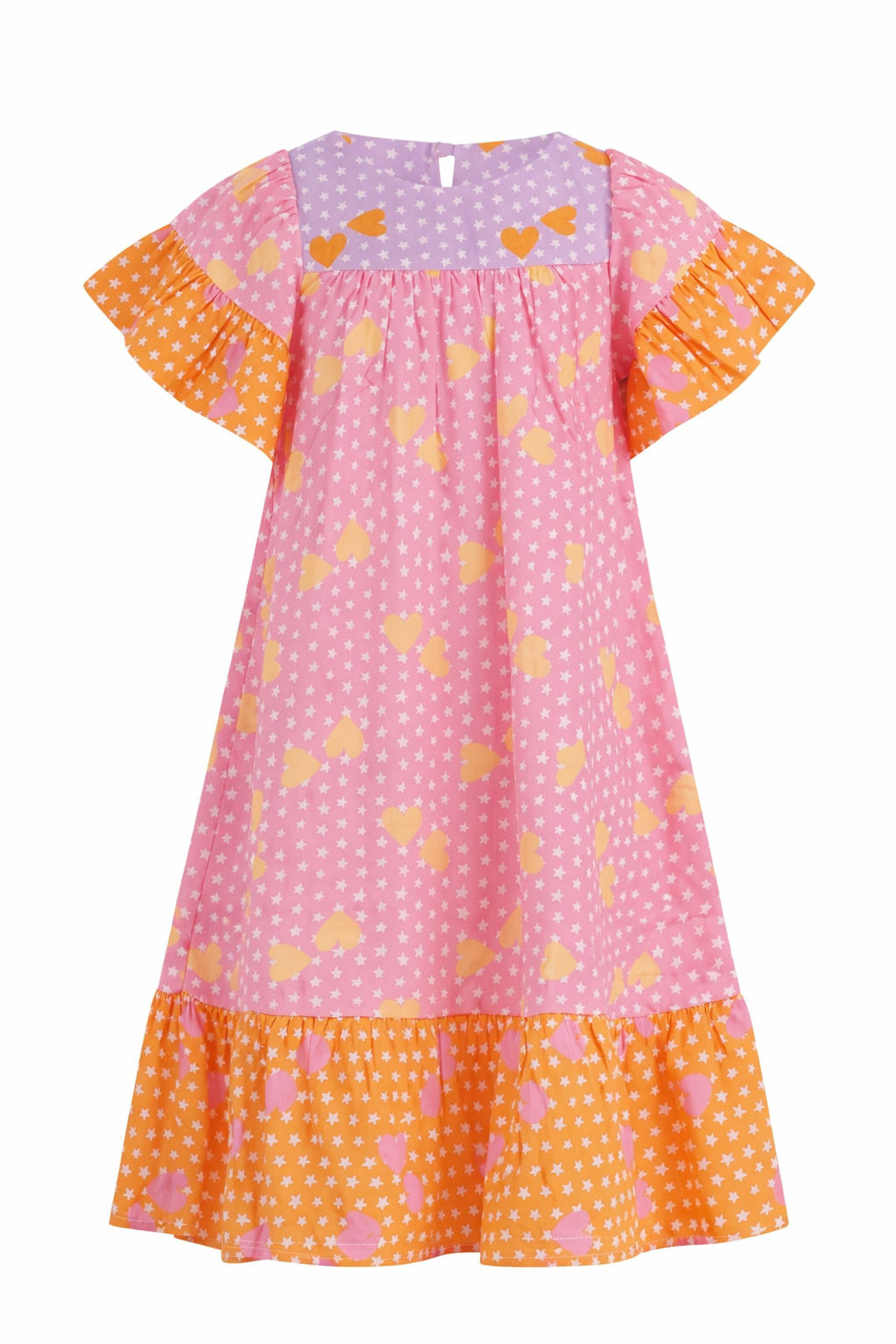 Abito per bambina Stella McCartney Kids rosa con stampa grafica cuori all- over TY1A31 Z3439 51UMC STELLA McCARTNEY KIDS