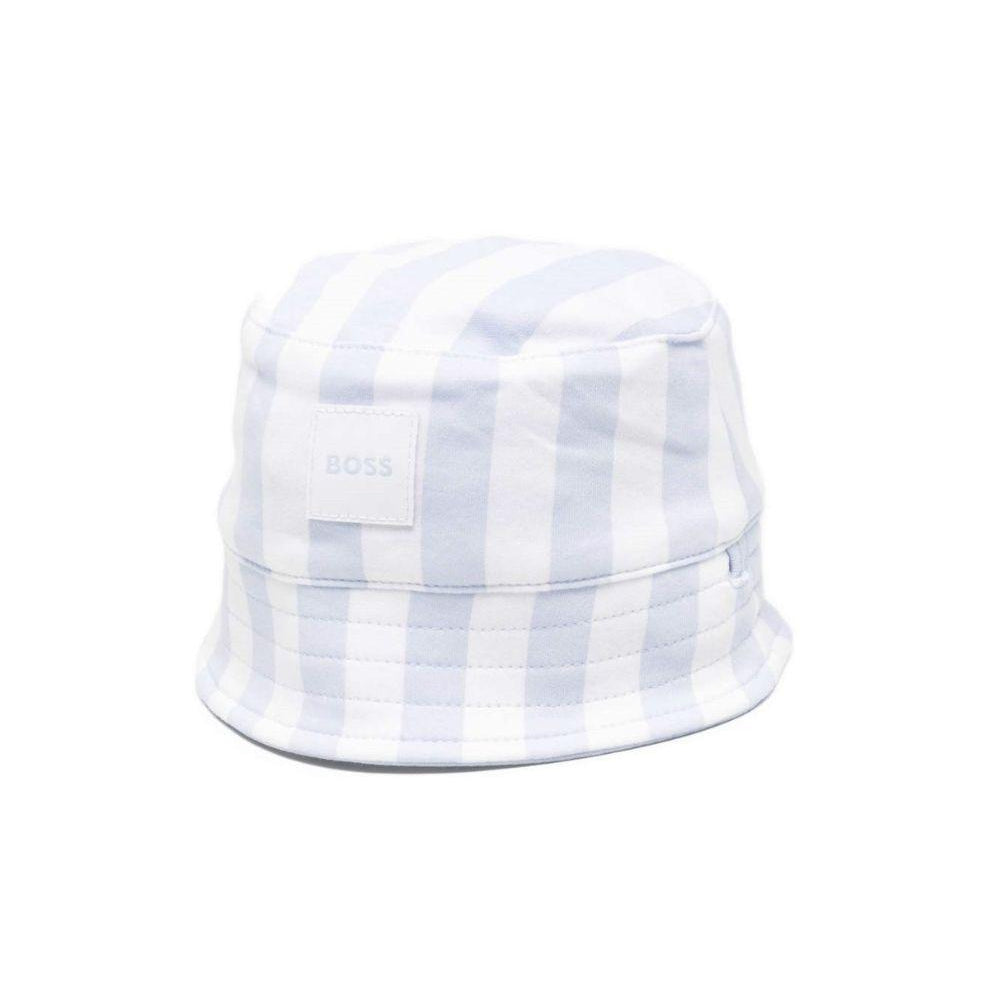 Cappello a pescatore per neonato Boss Kids azzurro con design a righe J53097 771 BOSS KIDS