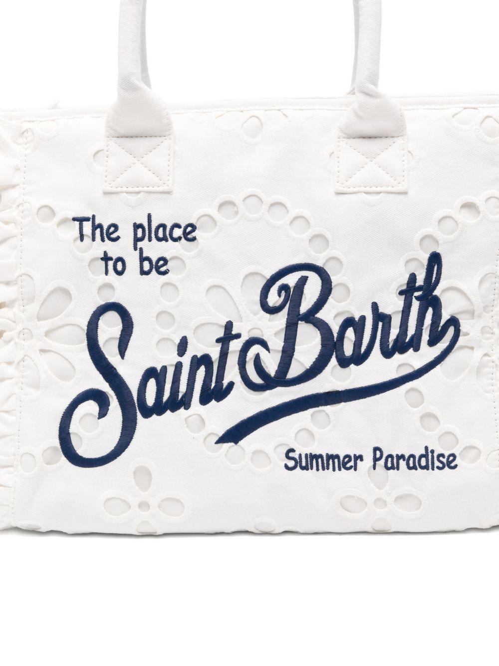 Borsa Tote Vanity MC2 Saint Barth Kids bianca in pizzo sangallo VANI0029 00389L MC2 ST. BARTH