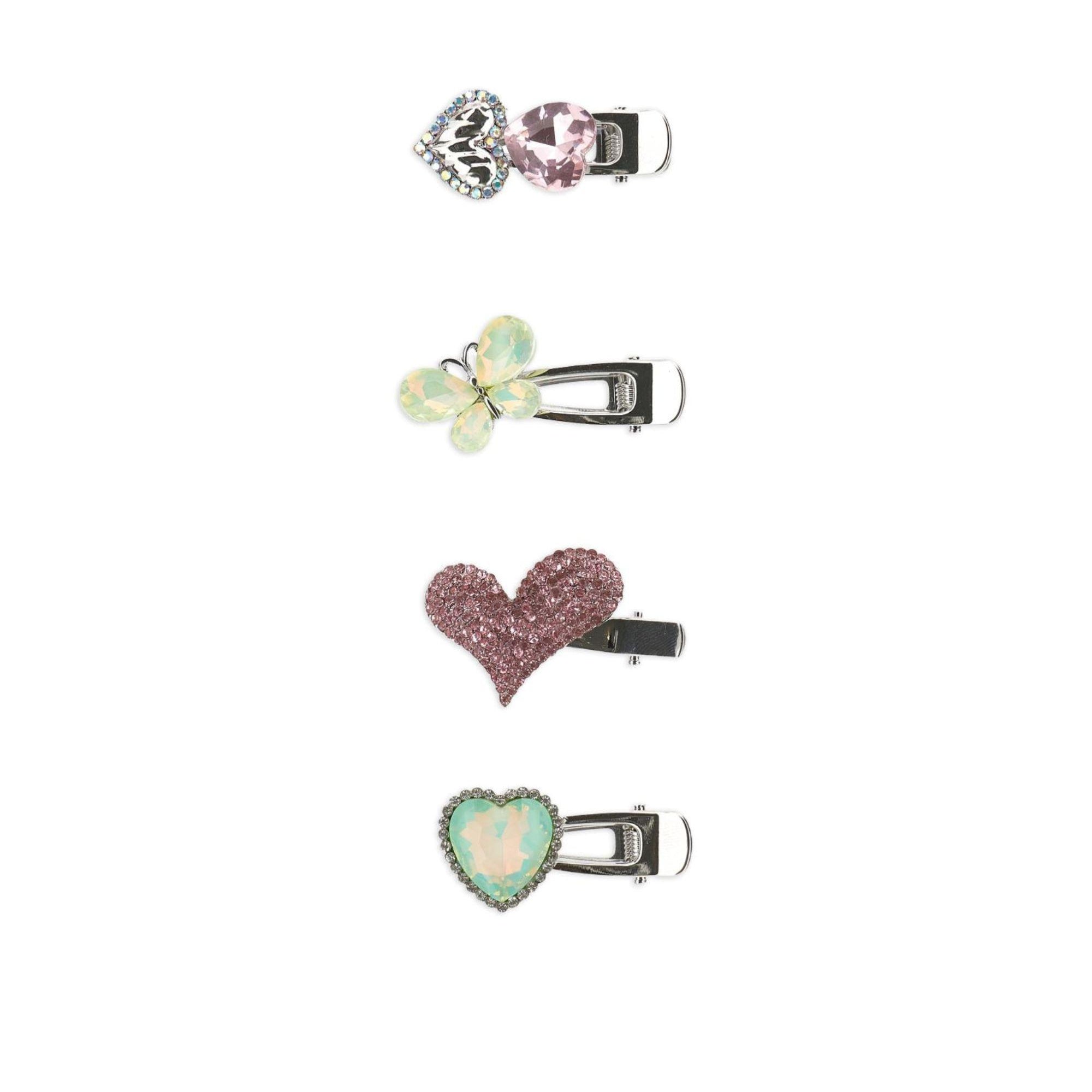 Accessori per capelli per bambina Monnalisa argento a farfalla e cuore 17G008 7753 0084 MONNALISA KIDS