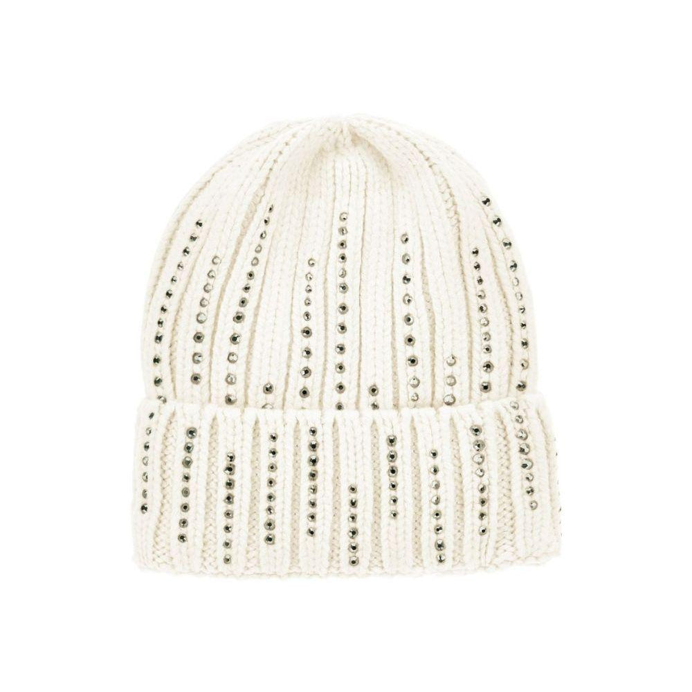 Cappello per bambina Monnalisa Kids bianco con decorazioni con strass 17H004 8064 0001 MONNALISA KIDS