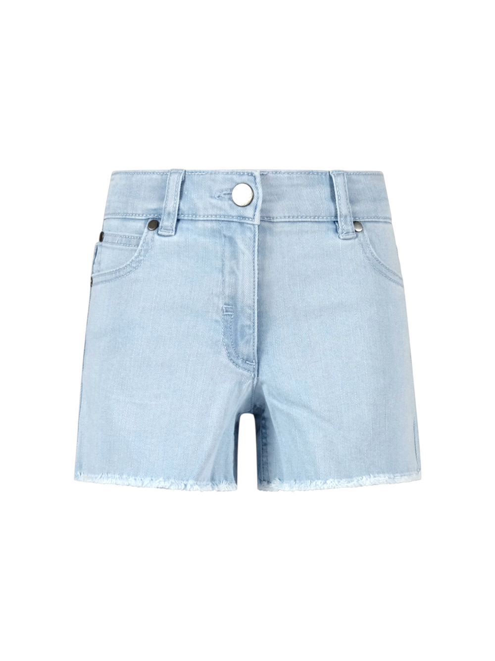 Shorts per bambina Stella McCartney Kids denim con decorazioni in crochet floreali sul retro TY6A39 Z0153 600 STELLA McCARTNEY KIDS