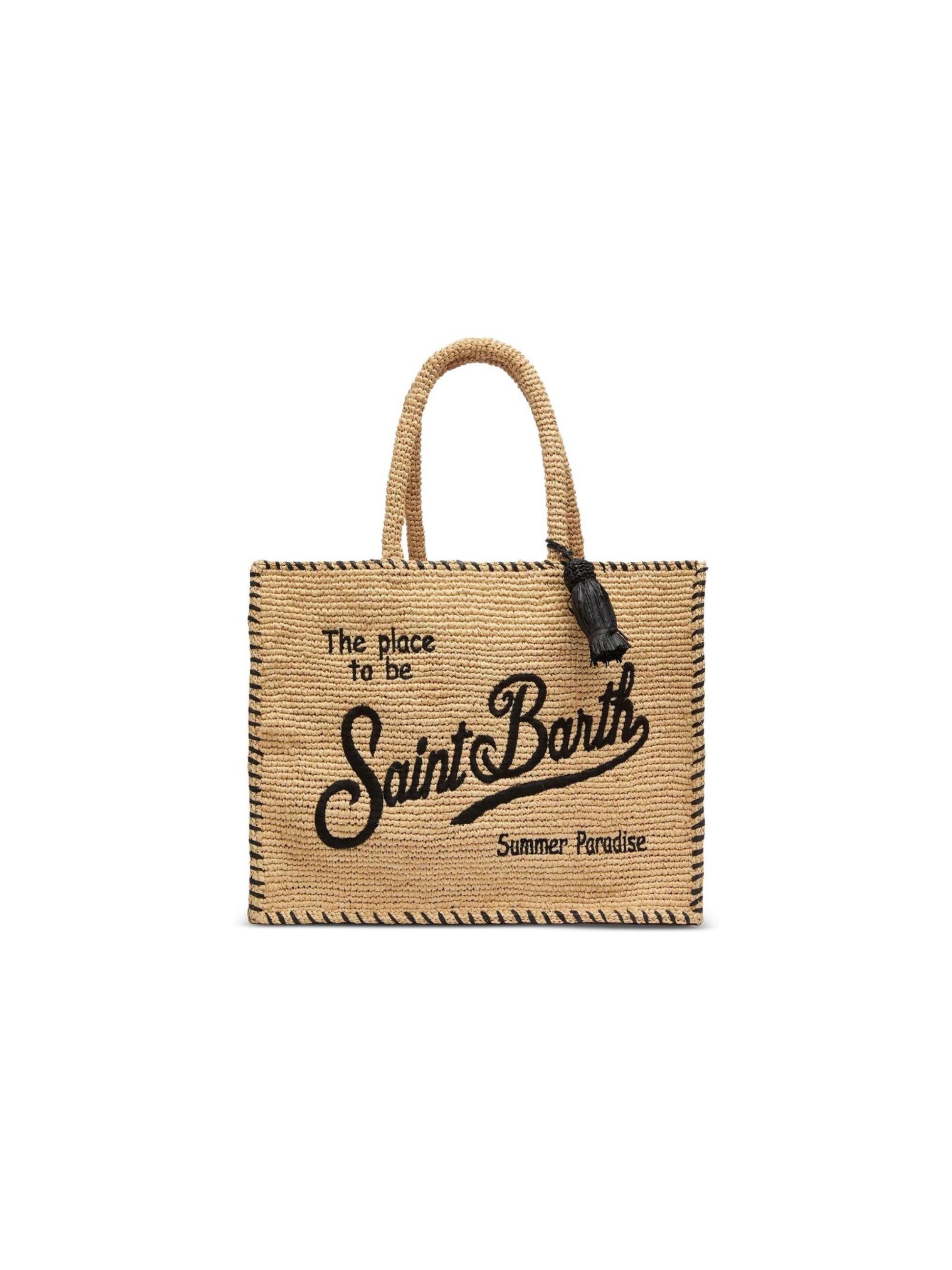 Borsa Colette MC2 Saint Barth beige con logo a contrasto COL0013 09045L MC2 ST. BARTH KIDS