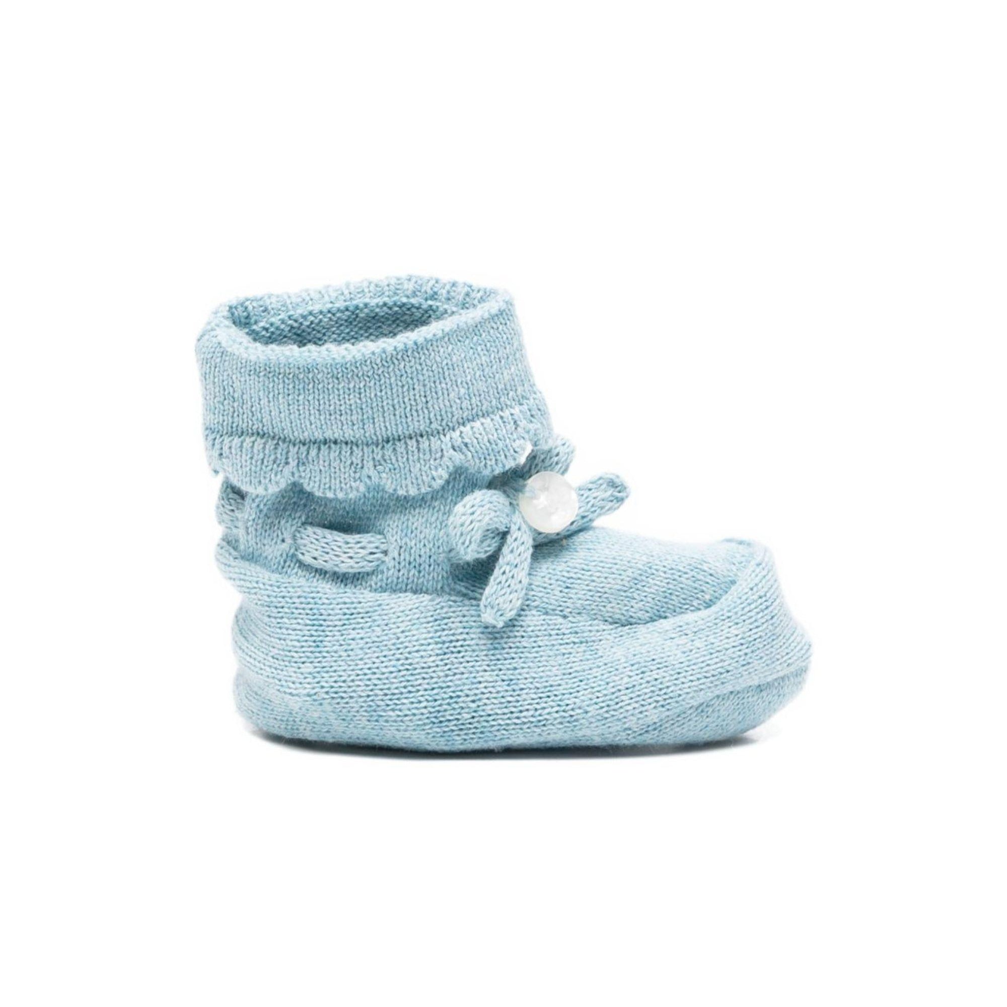 Scarpine da culla per neonata Tartine & Chocolat azzurre con ruches CC89000 48 TArtine & Chocolat KIDS