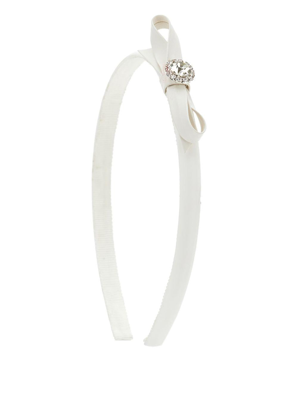 Cerchietto per bambina Monnalisa bianco con fiocco 17G005 7067 0099 MONNALISA KIDS