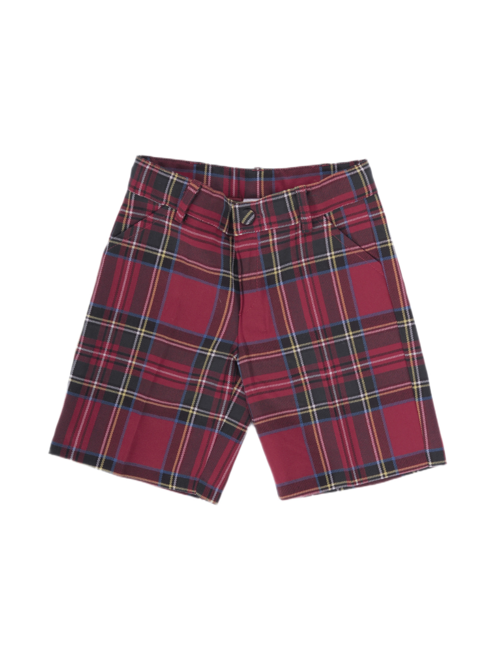 Shorts per bambino Baroni rosso con motivo scozzese 10522L ROSSO BARONI