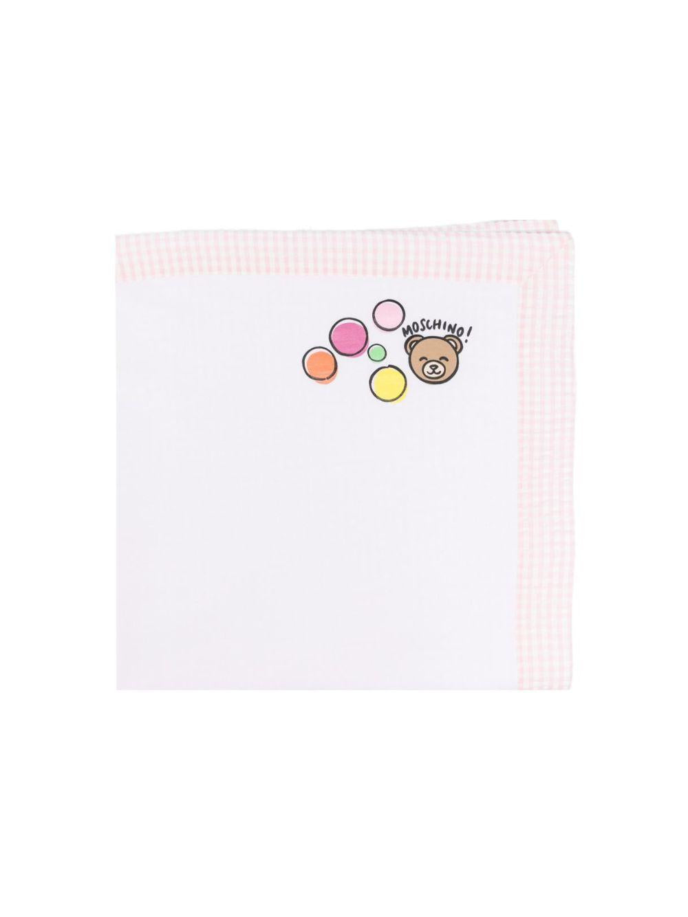 Coperta per neonata Moschino Kids multicolore con orsetto Teddy Bear MUB00LLZE10 82543 MOSCHINO KIDS