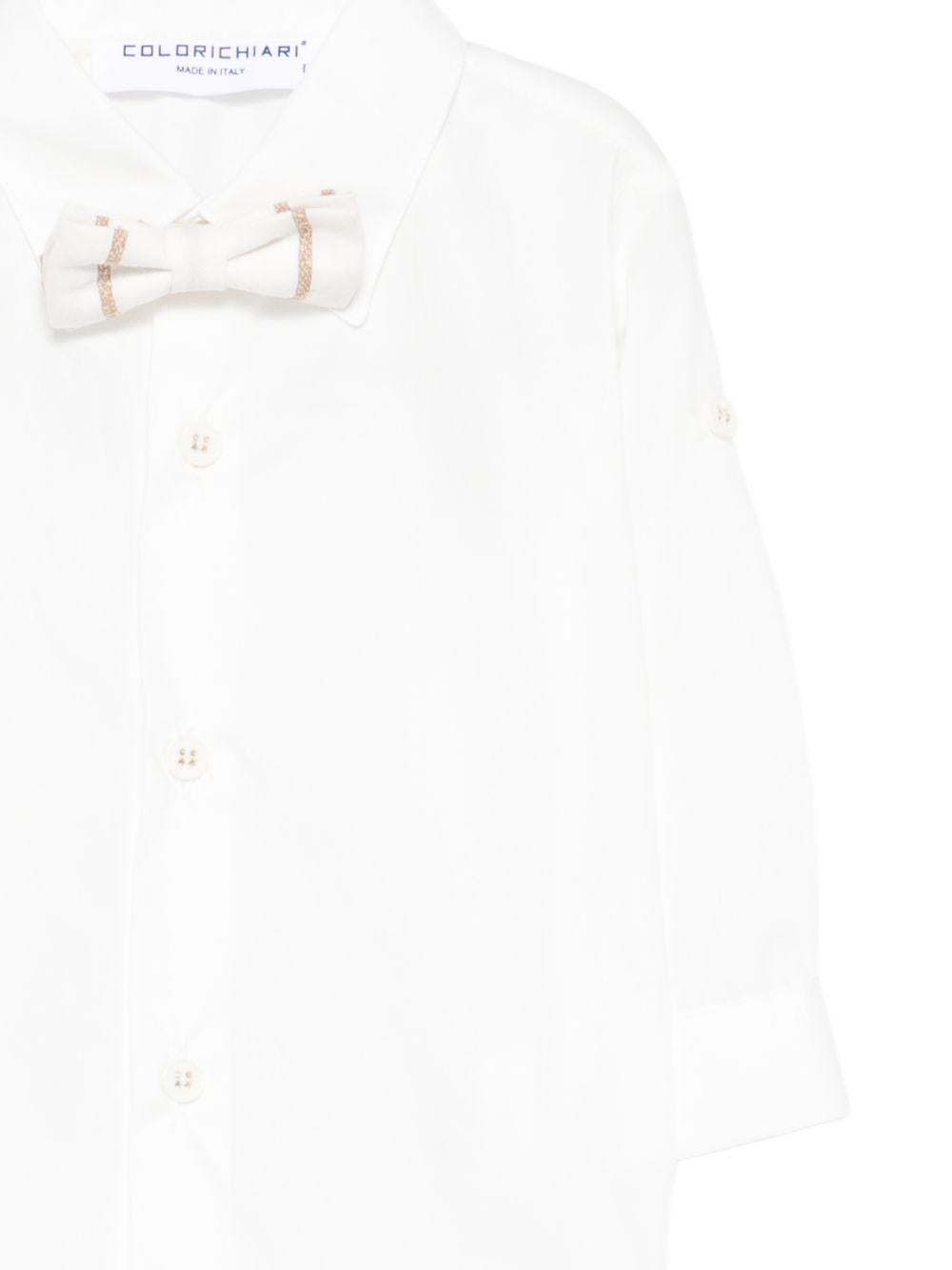 Set camicia e pantaloni per neonato Colorichiari bianco a righe (3 pezzi) MN308397 4911 26 COLORICHIARI KIDS