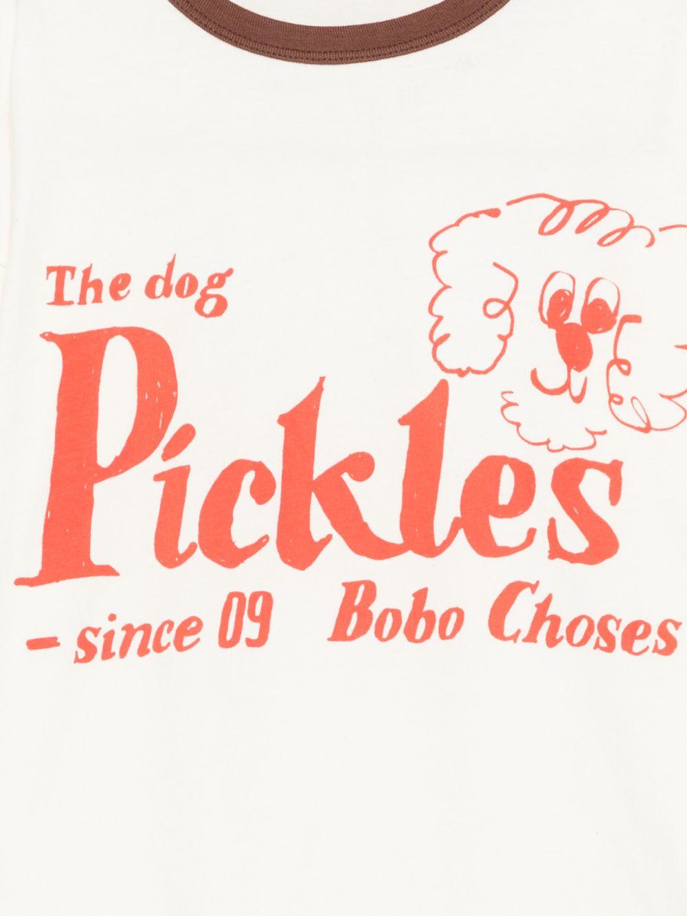 T-shirt per bambino Bobo Choses bianco con stampa grafica Pickles the Dog B126AC017 199 BOBO CHOSES KIDS