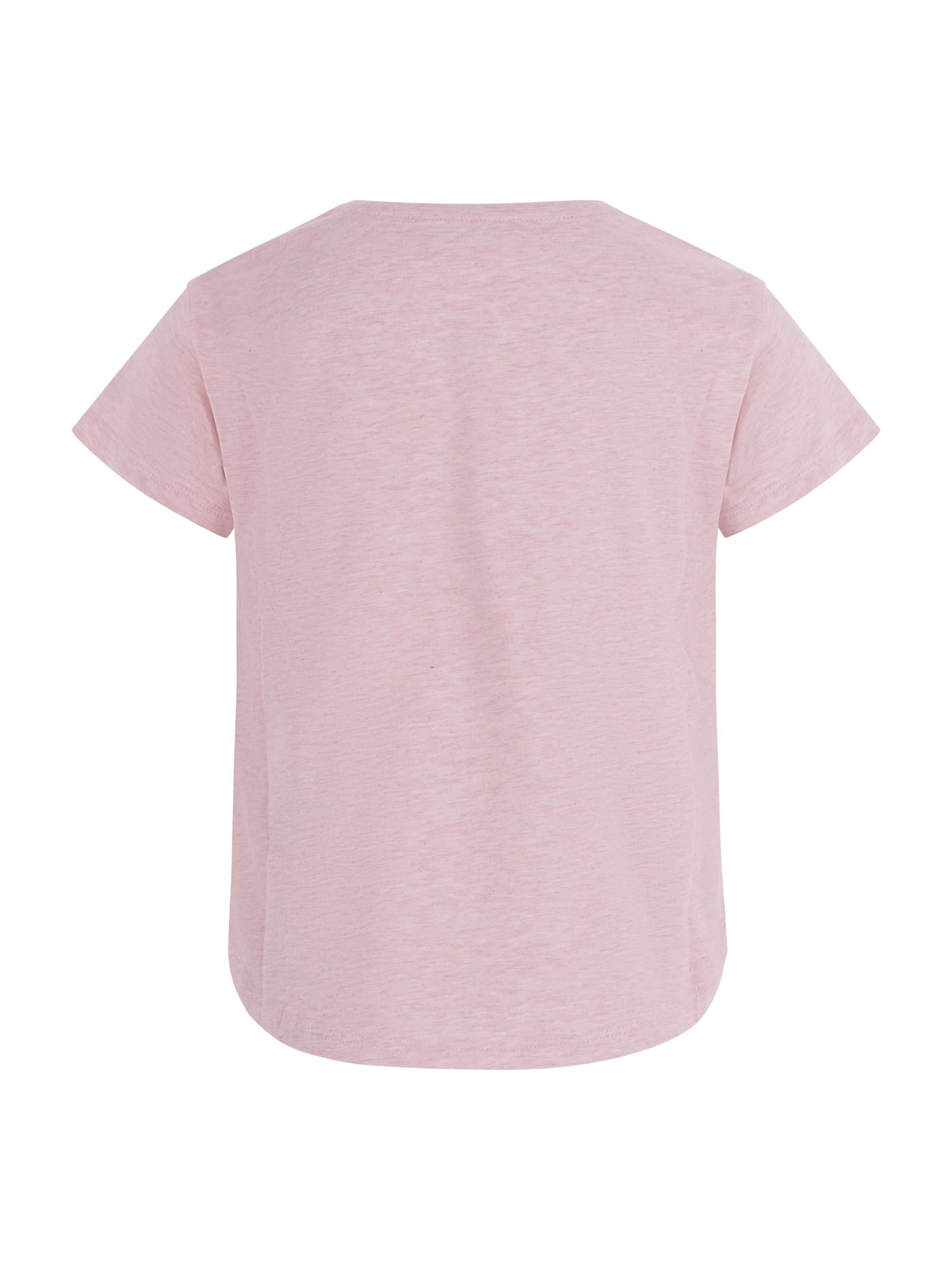 T-shirt per bambina Bonpoint rosa con stampa grafica sul davanti S06GTSK00002 121 BONPOINT KIDS